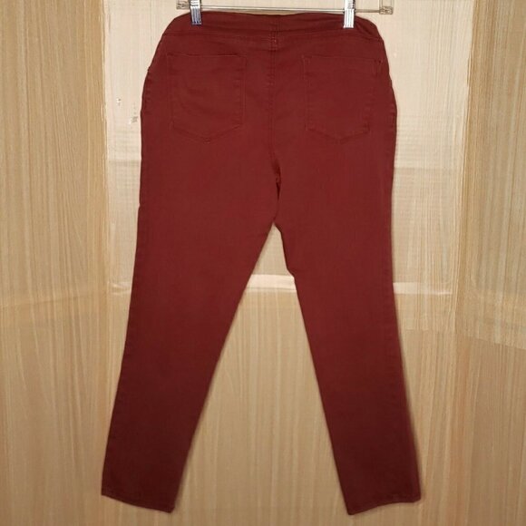 Motherhood Maternity Womens Red Cropped Skinny Ankle Pants Small - Picture 4 of 8